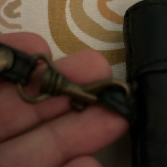 Aigner Vintage Dark Navy Clutch with Shoulder‎ Strap Medallion Womens Handbag - Picture 3 of 8